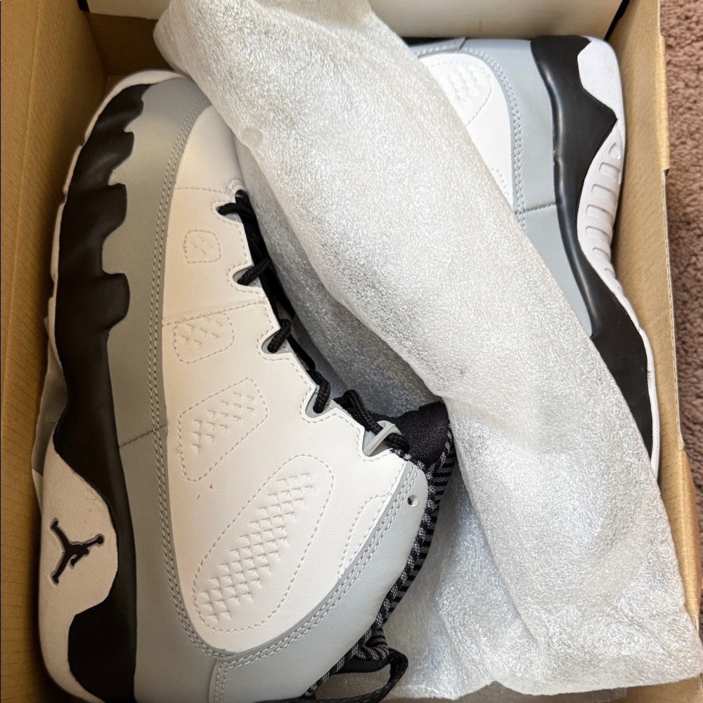 Jordan White and Gray High-Tops with Black Accents - Picture 12 of 12
